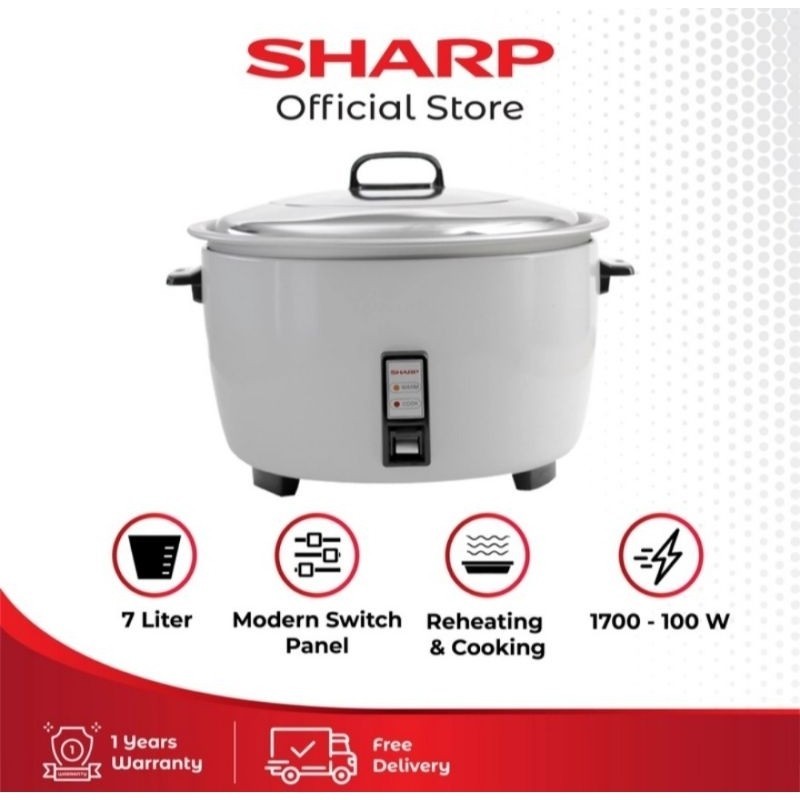 Rice Cooker Sharp KSH-777 Kapasitas 7 Liter Putih