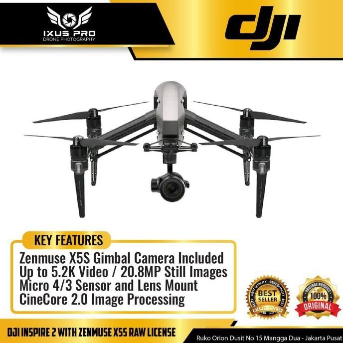 HARGA MIRING  | DJI INSPIRE 2 QUADCOPTER KIT WITH ZENMUSE X5S | Drone Kamera