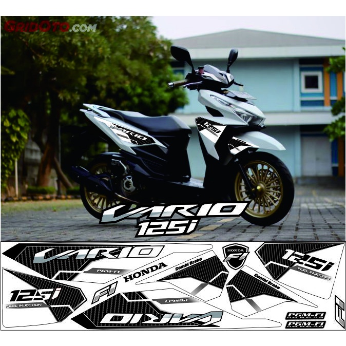 SET STRIPING MOTOR HONDA VARIO 125 2015 VARIASI STIKER VARIO 125 2016 FI LED STIKER STRIPING VARIASI