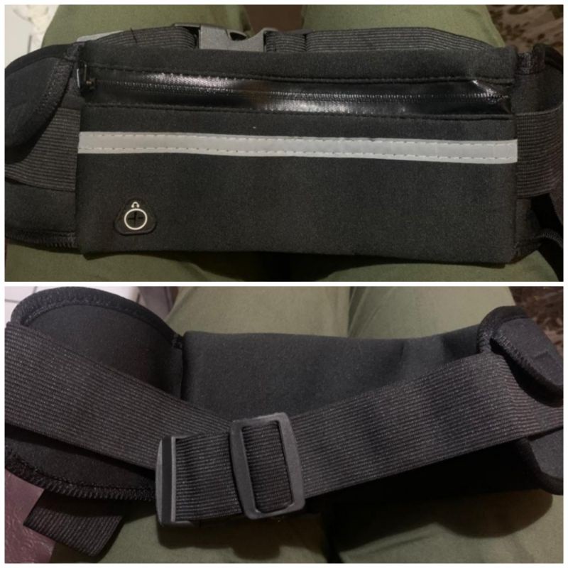 Waist Bag Tas Pinggang Kecil Hitam Pria Wanita Untuk Olahraga
