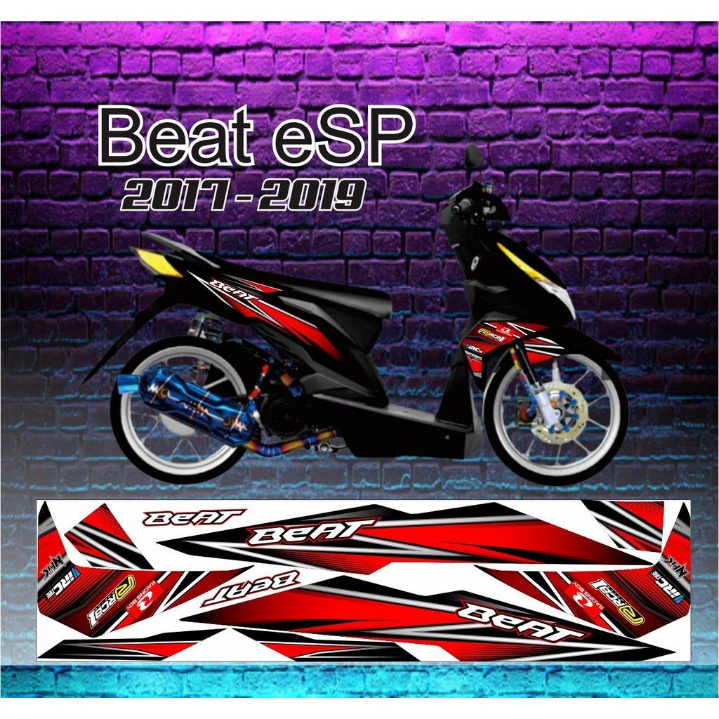 VARIASI STRIPING BEAT ISS 2017 2018 / Sticker Motor Beat Fi/Street 2016-2019, Striping Beat Street, 
