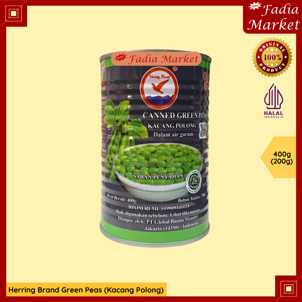 

Herring Brand Green Peas Kacang Polong Kaleng 400g 200g