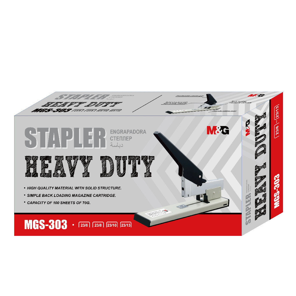 

M&G Stapler Heavy Duty Economic MGS-303 Stapler Besar Kapasitas 100 Lembar M&G - SHESB