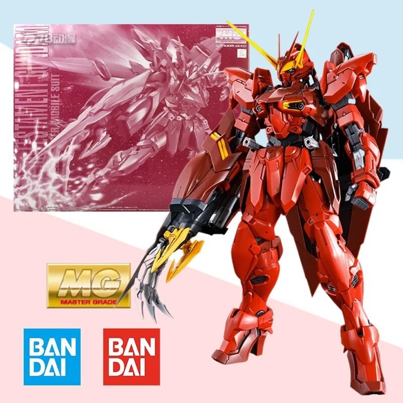 Bandai Original MG 1/100 GUNDAM RGX-00 TESTAMENT GUNDAM full Action Anime PVC Robot model kit Assemb