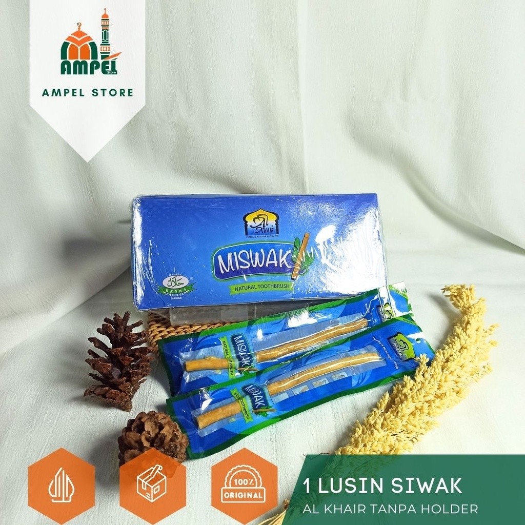 KIDDOS Siwak Al KHAIR Besar TANPA HOLDER Perlengkapan Sholat Pria untuk Perawatan Gigi dan Mulut Siw