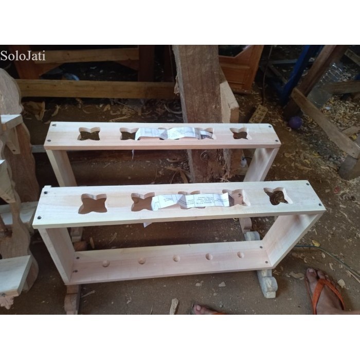 

laku 2 bos jagrak keris isi 5 stok masih banyak jati alus produksi sen murah