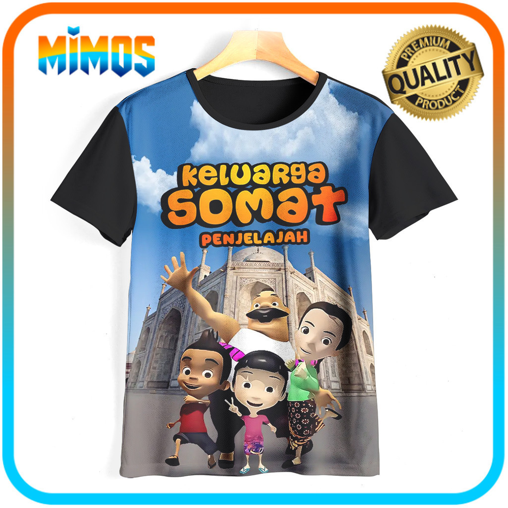 Kaos Anak Animasi Keluarga Somat Baju 3D Kartun Keluarga Somat 06CD008 Untuk Usia 1-12 Tahun - Mimos