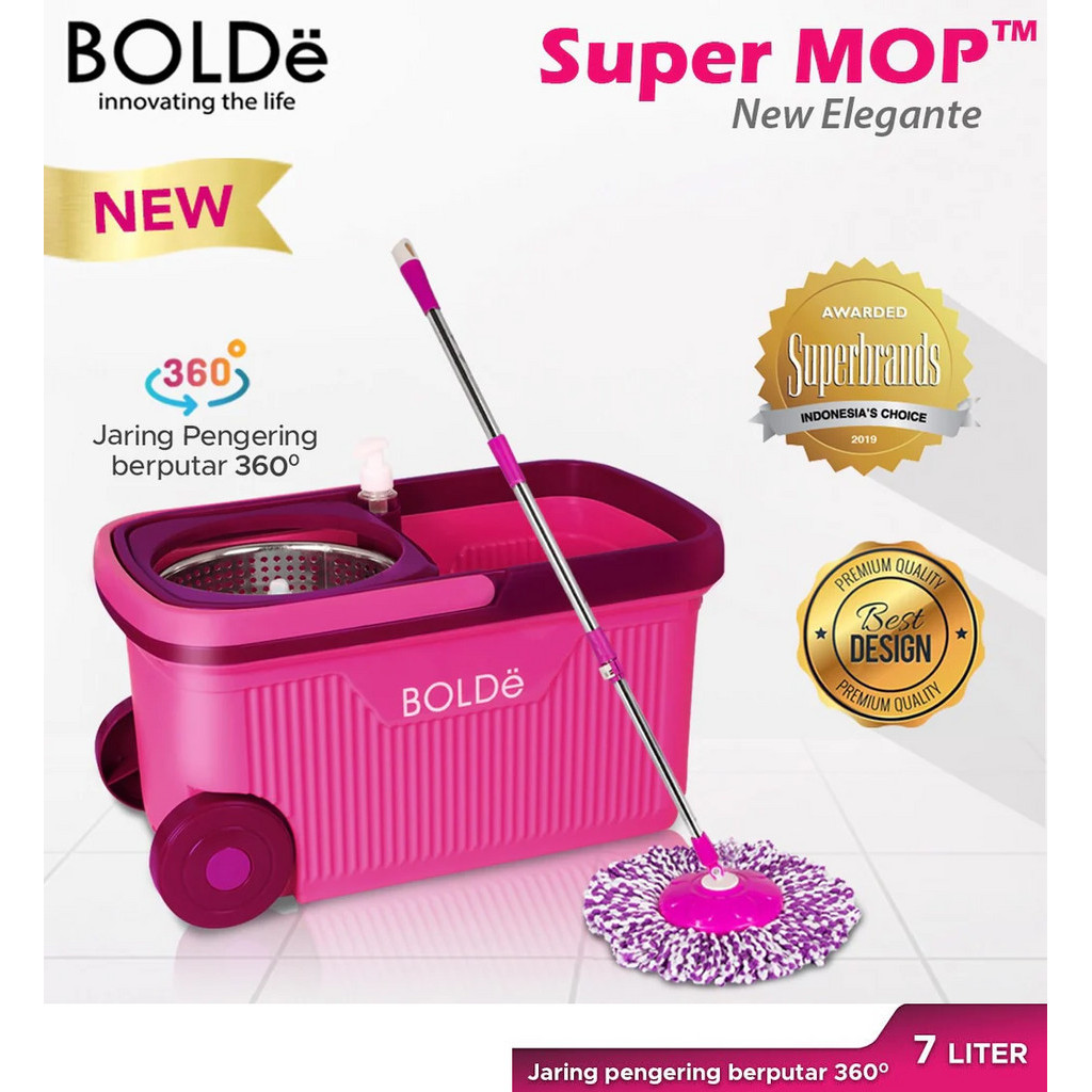 SUPER MOP BOLDE ELEGANTE | Alat Pel Lantai Super Mop Bolde Elegante Stainless