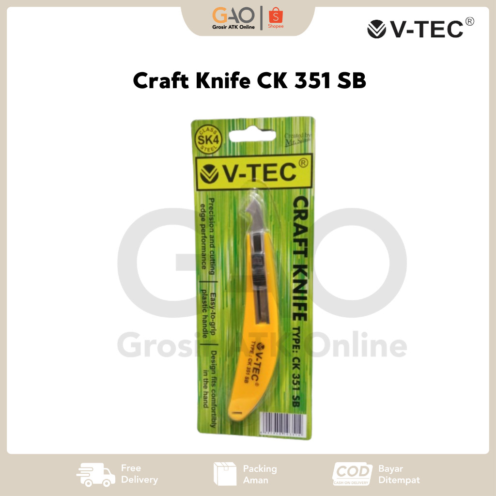 

Craft Knife V-Tec CK 351 SB Pisau Kerajinan/Ukir V-Tec CK 351 SB