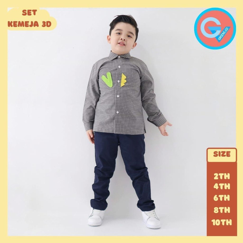 7860 Set Kemeja 3D by Groove