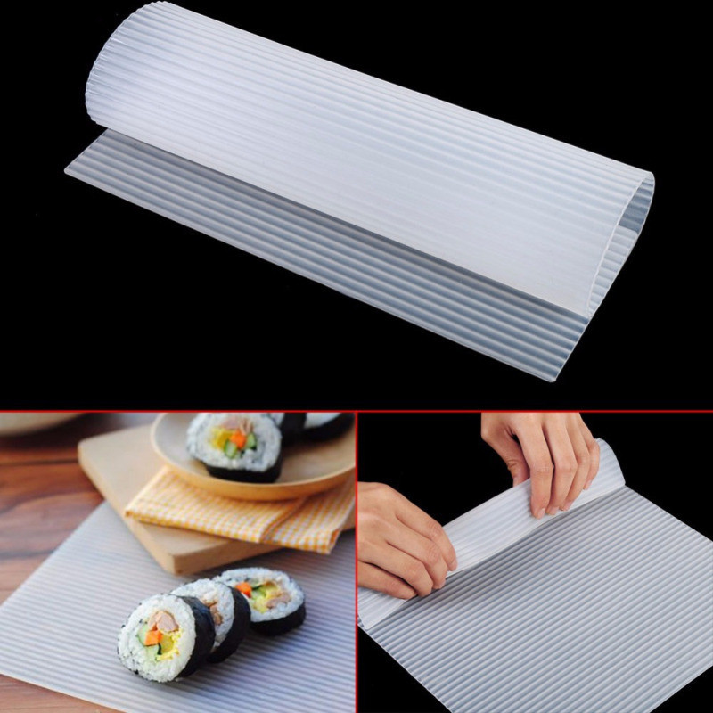 Silicone Sushi Roller Mat Alas Silikon Penggulung Sushi pegulung susi roler Alat menggulung makanan 