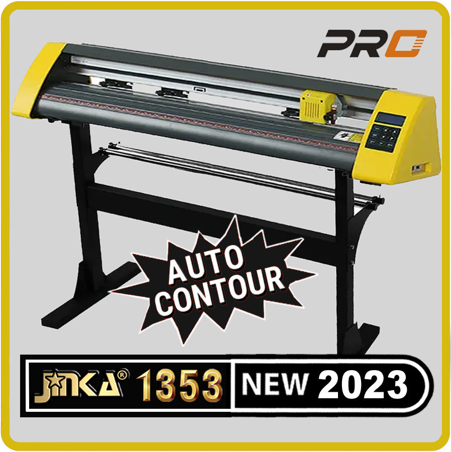 Mesin Cutting Stiker Jinka NEW Auto Contour Cut - PE PRO 1353 Kuning - Printer Cuting Pemotong Stick