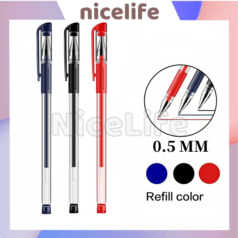 

Pena Gel 0.5 Mm / Standard Pulpen / Warna Warni Pena Ujung Lancip Atk / Perlengkapan Sekolah / Warna Hitam Biru Merah