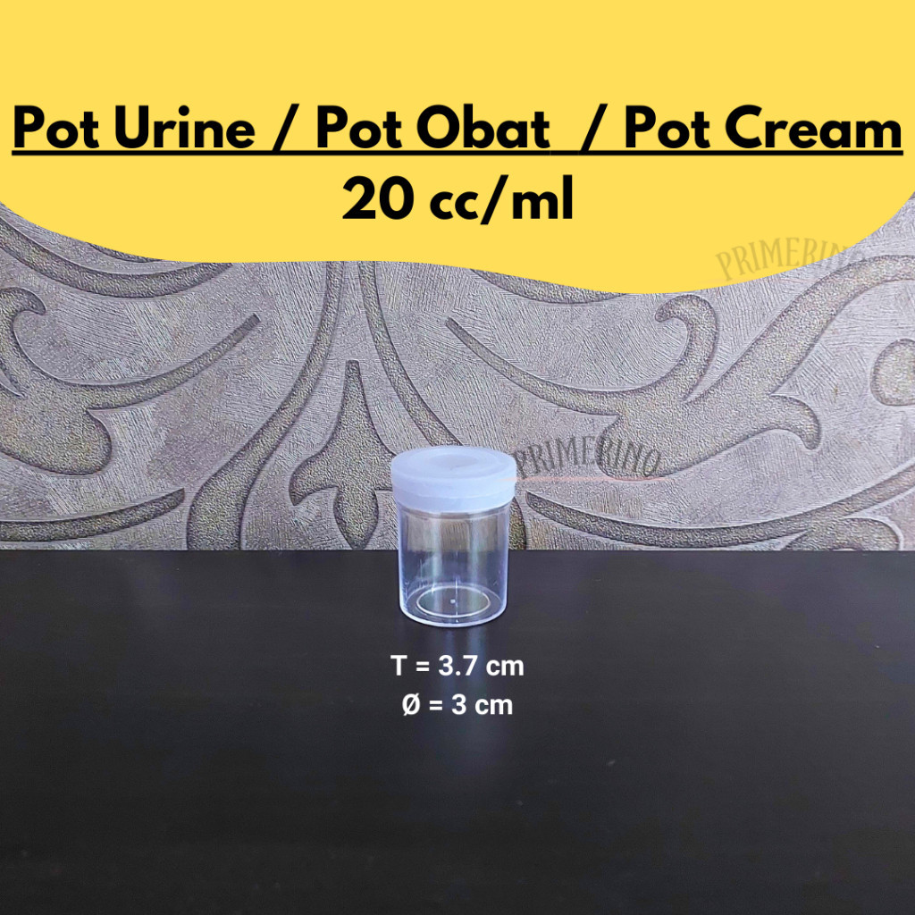 Botol Plastik 20 cc-ml / Pot Cream / Container Obat / Cup Urine Urin / Cup Slime