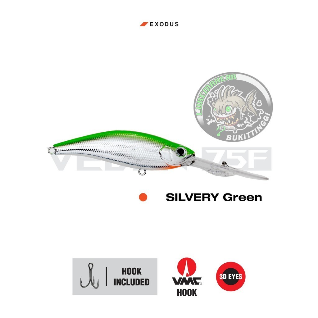 LURE EXODUS VEDEN 75F SILVER GREEN