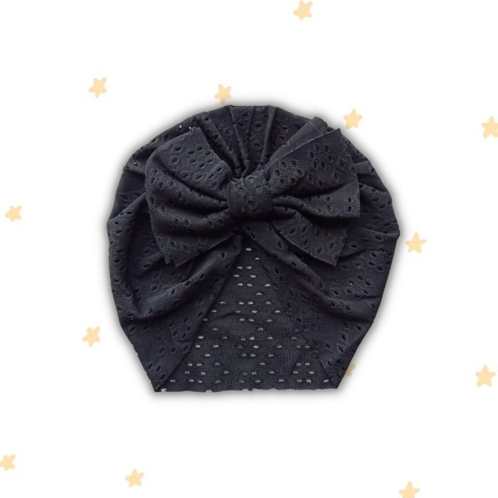 turban bayi anak fashion turban pita lace anak  1-3 tahun - white