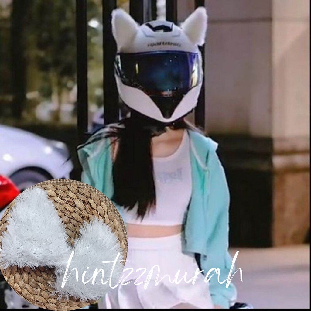 Authentic Kuping kucing helm bulu (2pc) ∣ Kuping Helm, Kuping Kucing Helm, Kuping kucing Helm Murah,