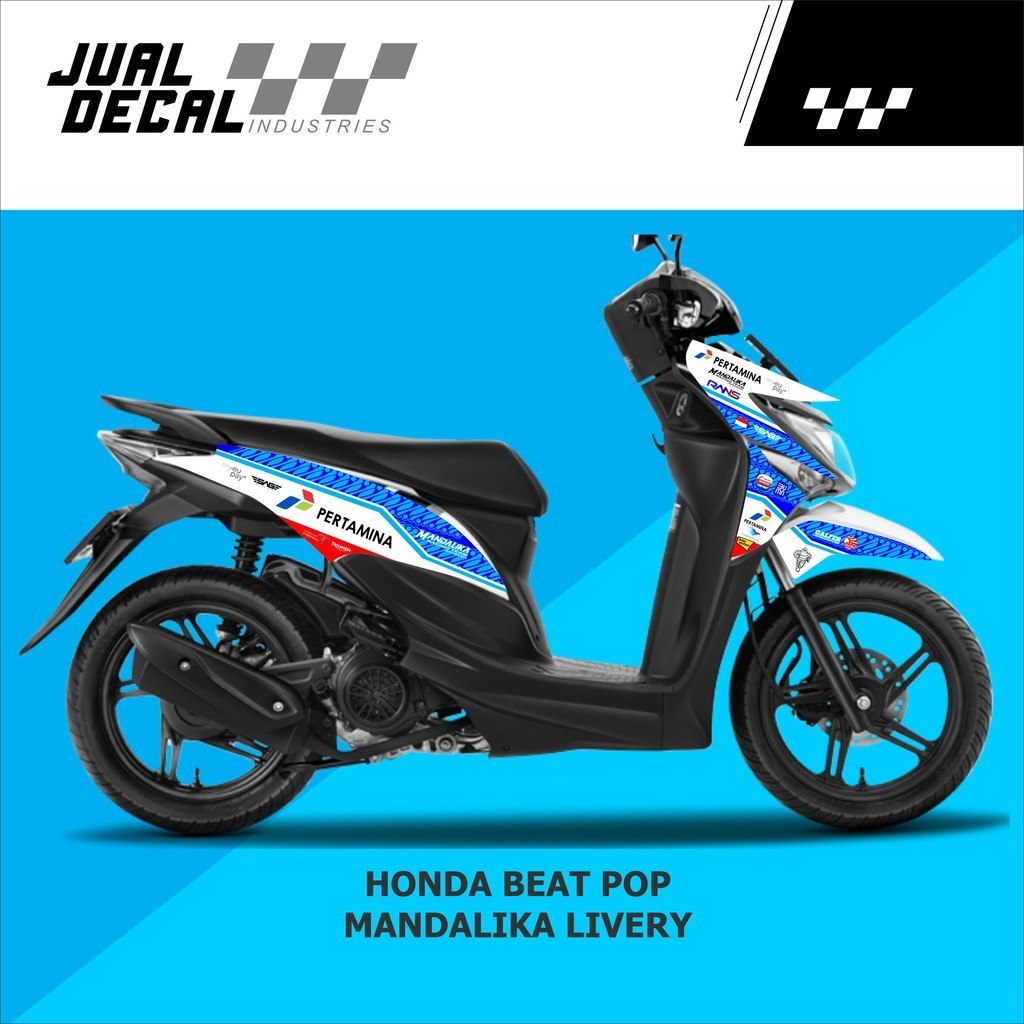 Striping HONDA Beat POP variasi | Stiker Motor Beat POP - MANDALIKA Livery