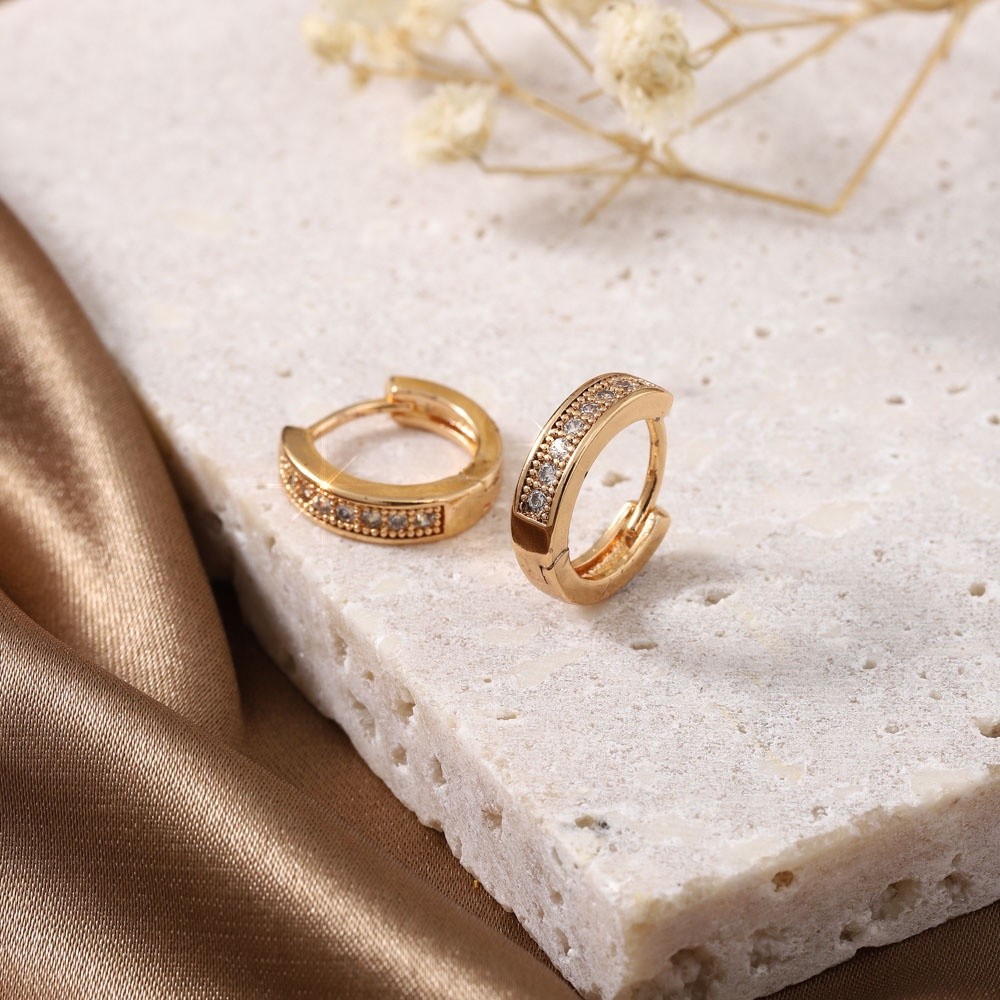CODAnting Titanium Wanita Anti Karat Lapis Emas Aksesoris Fashion Korea Anting Anti Luntur Perhiasan