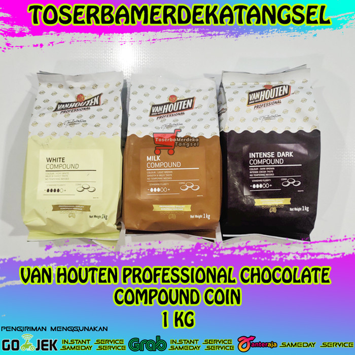 Van Houten Professional Chocolate Compound Coin 1 Kg / Coklat Compond - Milk Choco