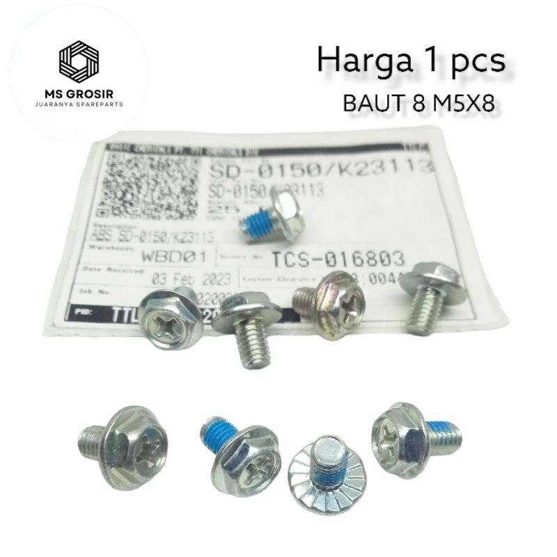 baut flange M5 pendek payung baut kunci 8 pendek topi obeng