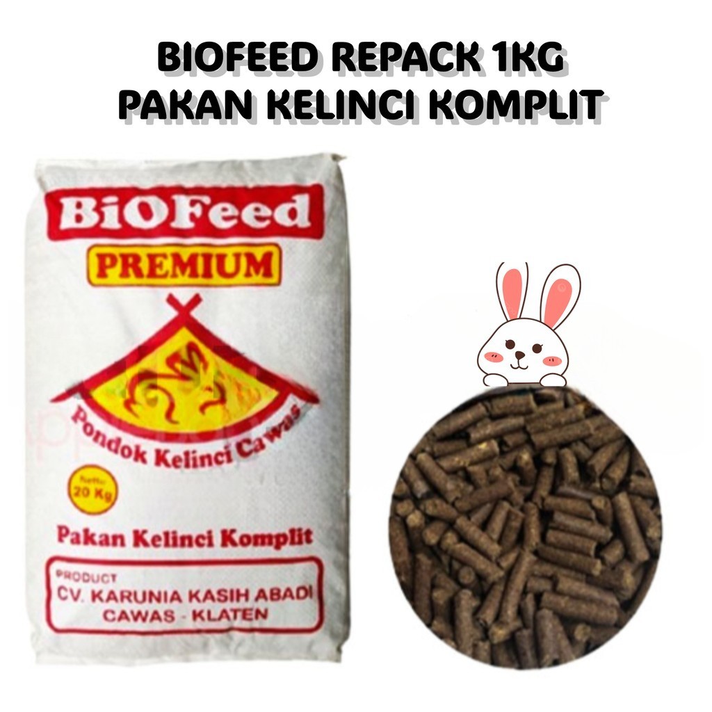 Makanan Kelinci Murah Premium Biofeed Bio Feed Pakan Pelet Pellet 1kg