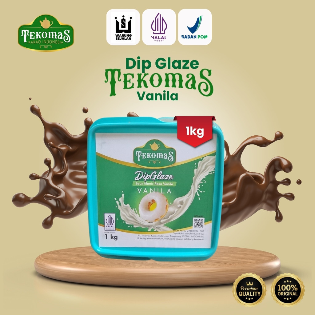 

Dip Glaze Tekomas 1kg Rasa Coklat / Tiramisu / Strawberry / Vanilla / Blueberry / Selai Coklat Teko