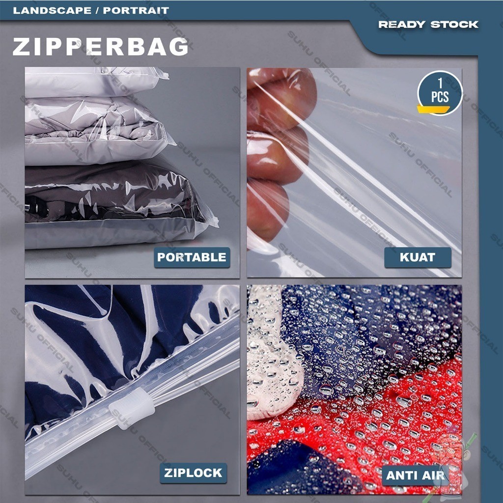 Pouch Zipper Plastik Transparan - Pouch Plastik