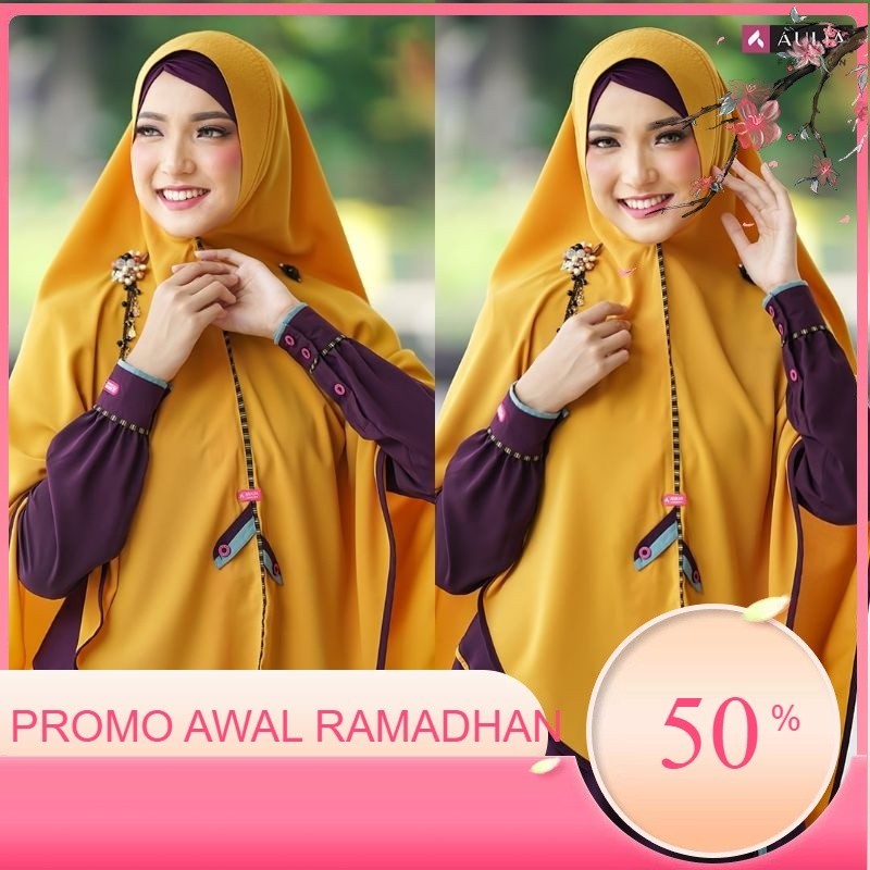 Promo Ramadhan SET GAMIS LARISSA DARK PURPLE/GAMIS AULIA FASHION