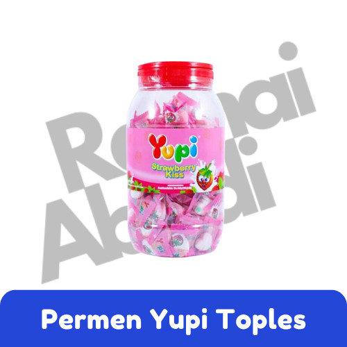 

PERMEN YUPI STRAWBERRY KISS JAR KEMASAN TOPLES 300 GRAM | ISI +- 120