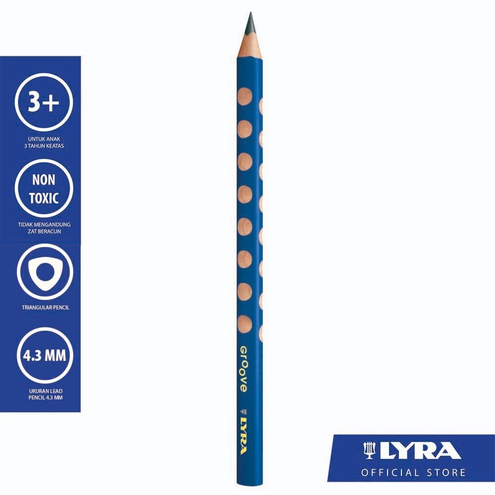 

[Stationery Spectrum] LYRA Pensil Groove Graphite Pencil B - Untuk Belajar Menulis