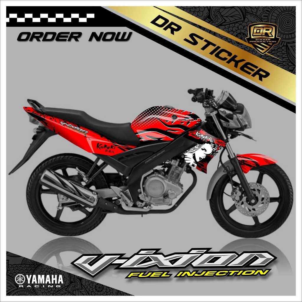 (COD) dECAL Custom VIXION Old - Decal Yamaha VIOXION Old Desain Kabuki 001