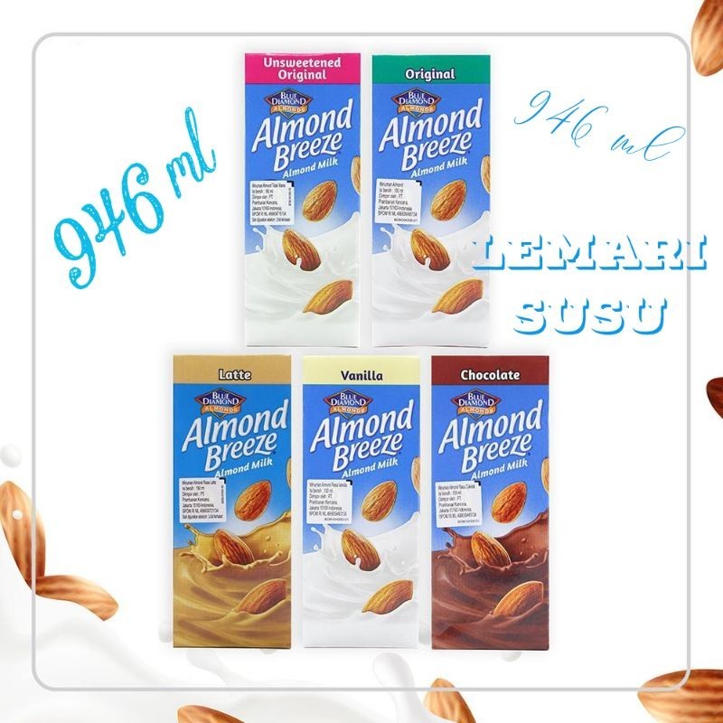 Blue diamond almond breeze almond milk/susu almond blue diamond/susu almond breeze