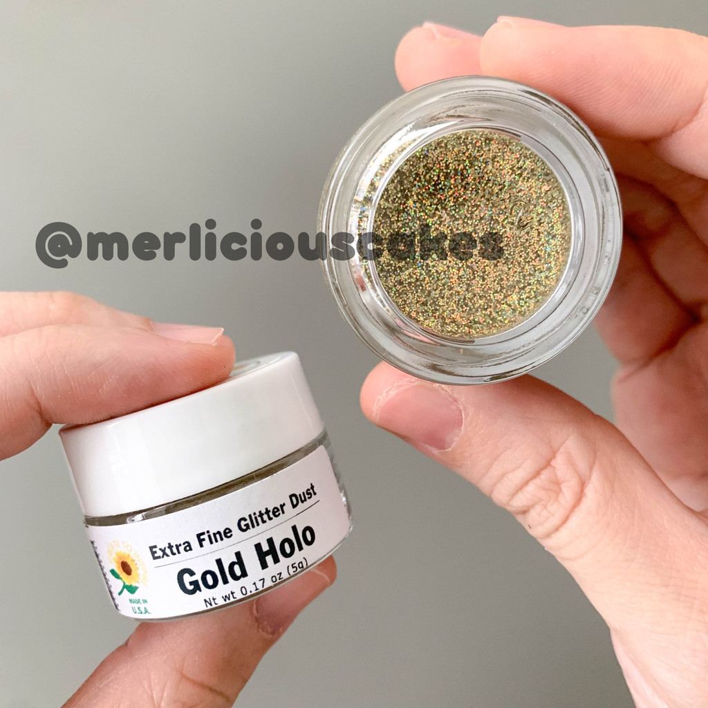 

5 Gram Gold Hologram Non Toxic Glitter Disco Dust Sunflower Sugar Art