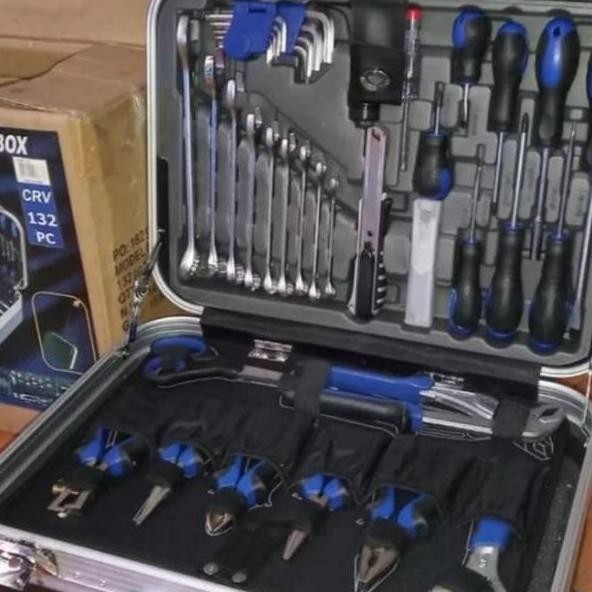 Alat Pertukangan Sands 132 Pcs Abs Trolley Box Alat Pertukangan &