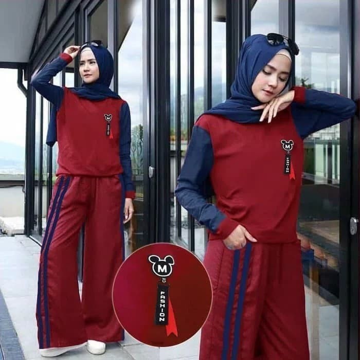 promosi toko Setelan olahraga muslim/setelan kulot/baju senam/busana muslim wanita