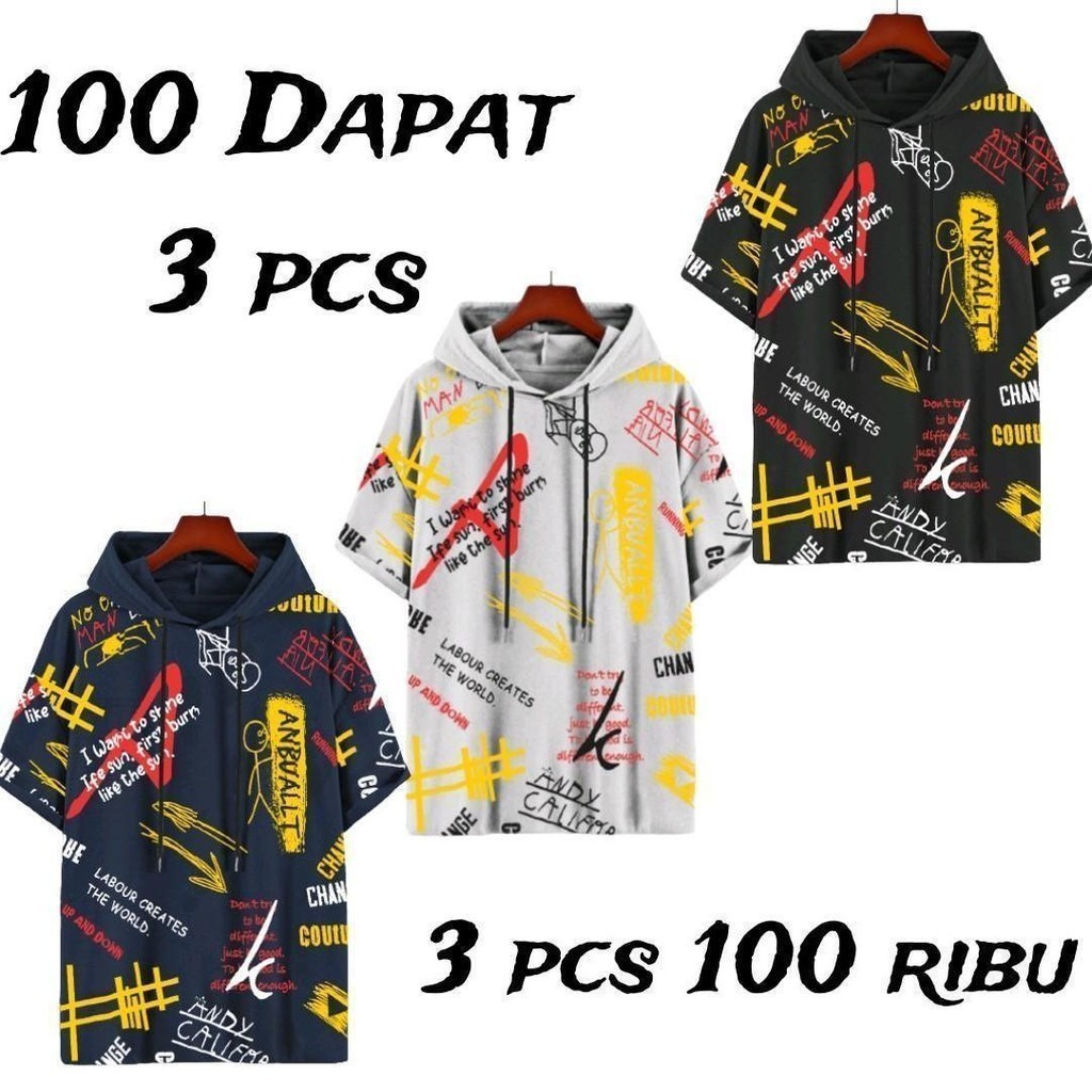 Promo diskon paket hemat 100 ribu dapat 3 pcs /paket kaos 3 pcs 100 ribu / promo diskon paket hemat 
