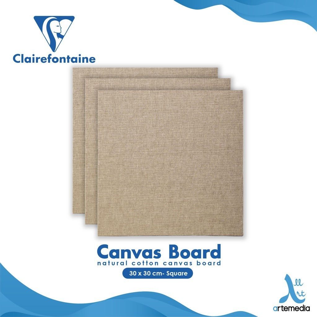 

Kanvas Lukis Clairefontaine Natural 30x30cm Canvas Board
