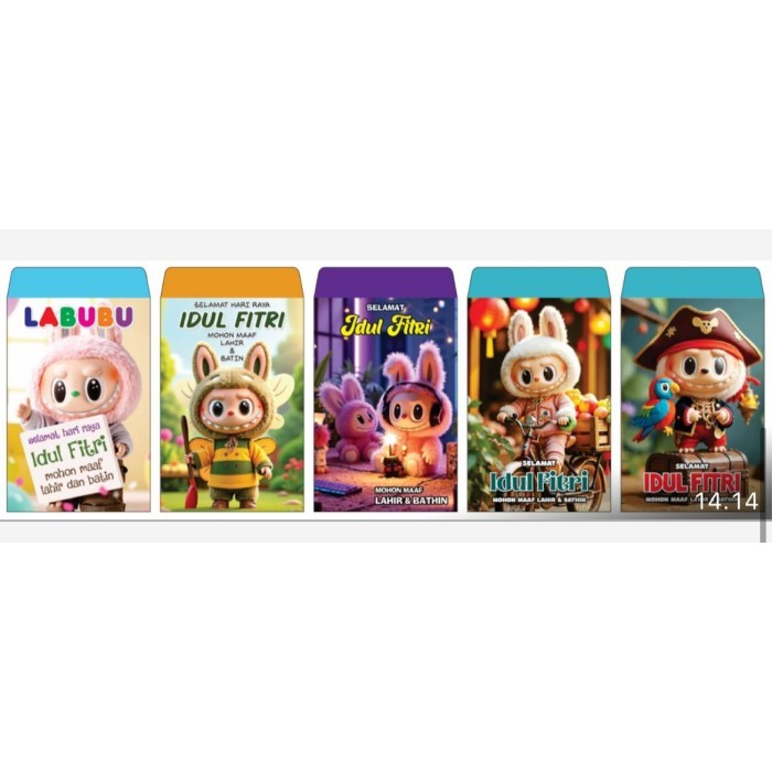 

AMPAU VIRAL KARTUN LABUBU 50 LEMBAR / AMPLOP UK MEDIUM 11X 7 CM 2025 - mix labubu df