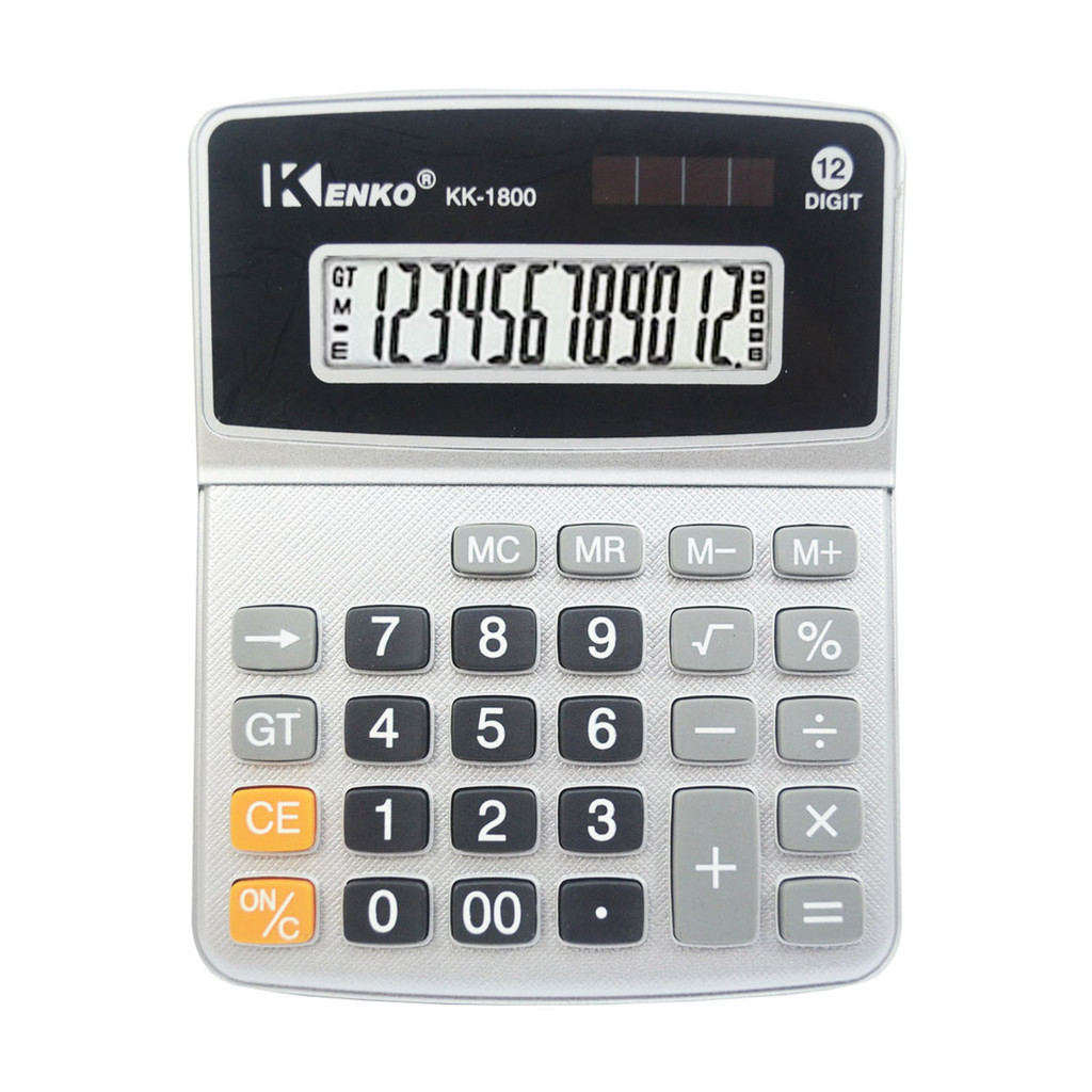 

Kalkulator Kenko Practical KK-1800 Calculator 12 DIGIT Mirip Kenko