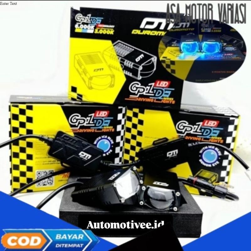 DuroMoto Gp1DE | Lampu DuroMoto GP1 Demon Eye 50watt Kuning Putih Terbaru