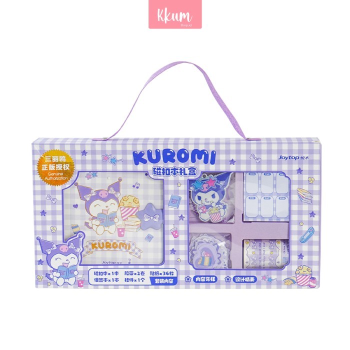 

5 in 1 Stationery Set Sanrio Journal High Quality Kotak Hadiah - Kuromi
