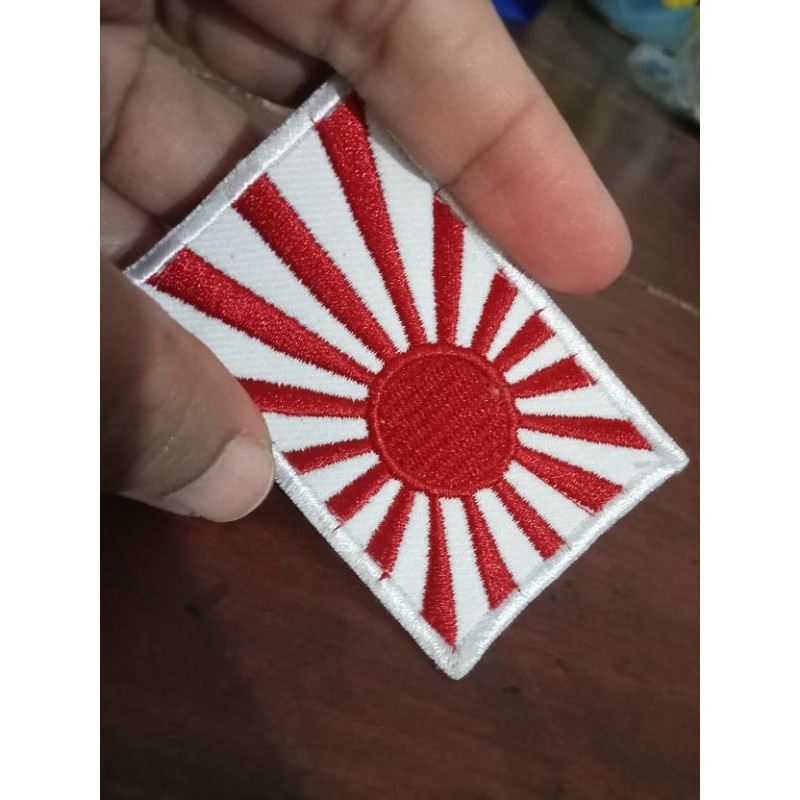 Bordir Patch bordir bendera Jepang aksesoris fashion