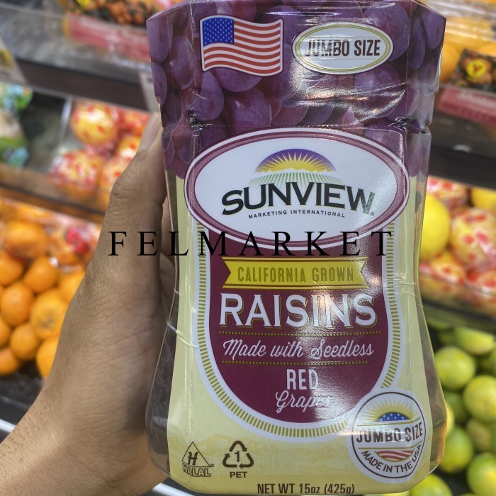 

Sunview Raisins Red Seedless Jumbo Size / 425 grm