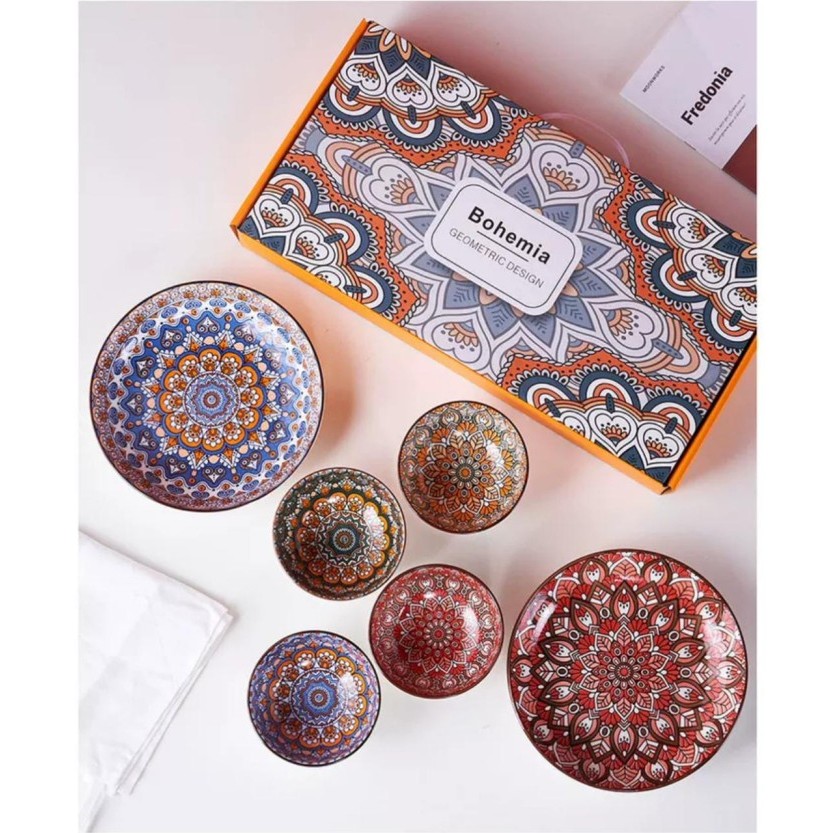 

[[Promo!!!]] (HAMPERS) Deer Box Dining Set / Hadiah Pernihakan Piring / Gift Box - Bohemia 2P 4M