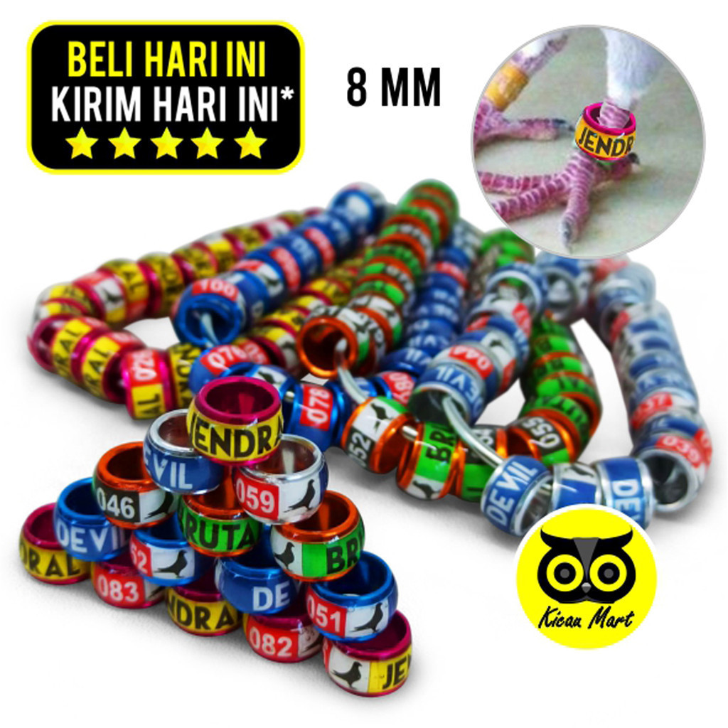 KICAU MART Cincin Burung Ring Rambo Merpati Aksesoris Burung Merpati  Pos Balap Kolong Dara Perkutut