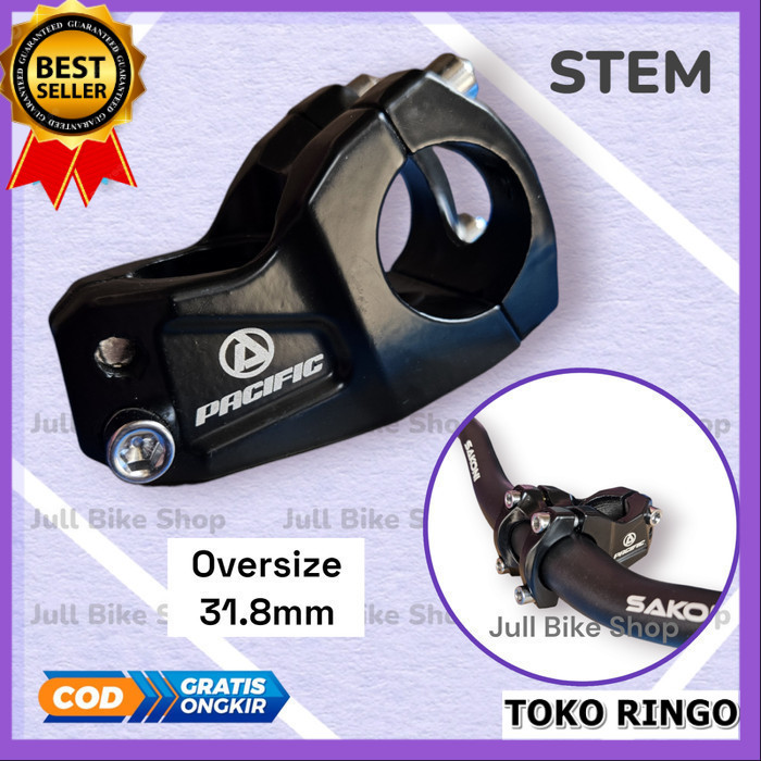 PACIFIC Stem sepeda MTB fixie fork 28.6 mm Oversize Alloy Head stang handlebar OS 31.8 mm