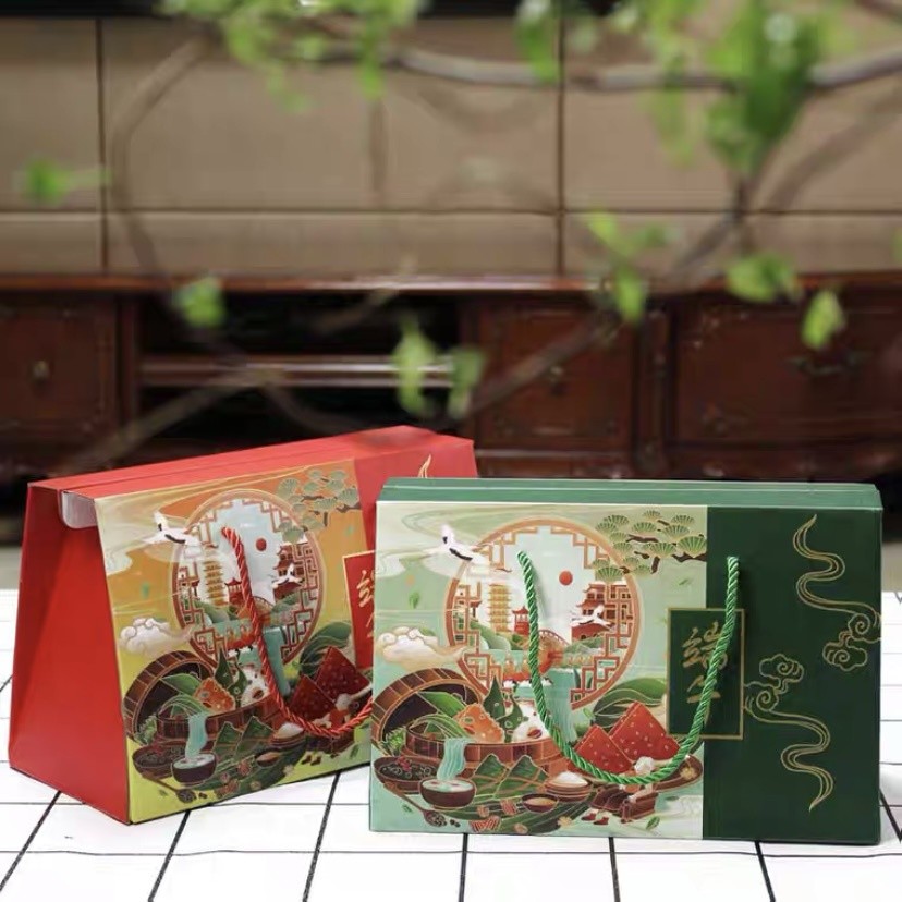 

pekanbaru / Box / Kotak Hampers Bacang / Kicang Uk. Besar Warna Merah & Hijau