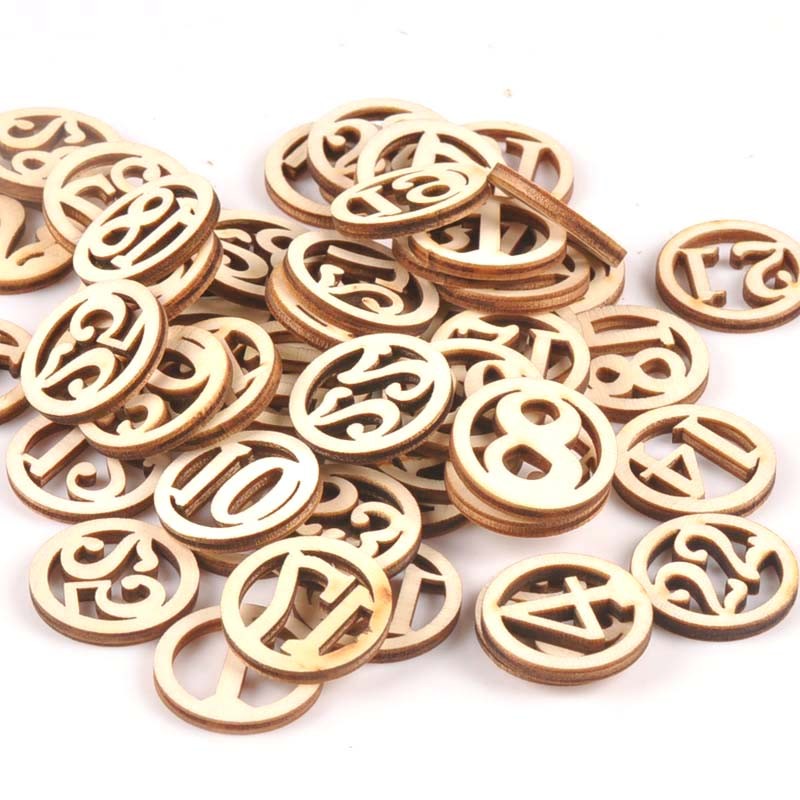 

25pcs Random Mixed 1-30 Number Wood DIY Crafts Scrapbook DIY For Home Decor Wooden Ornaments Accessories Embellishment m1780