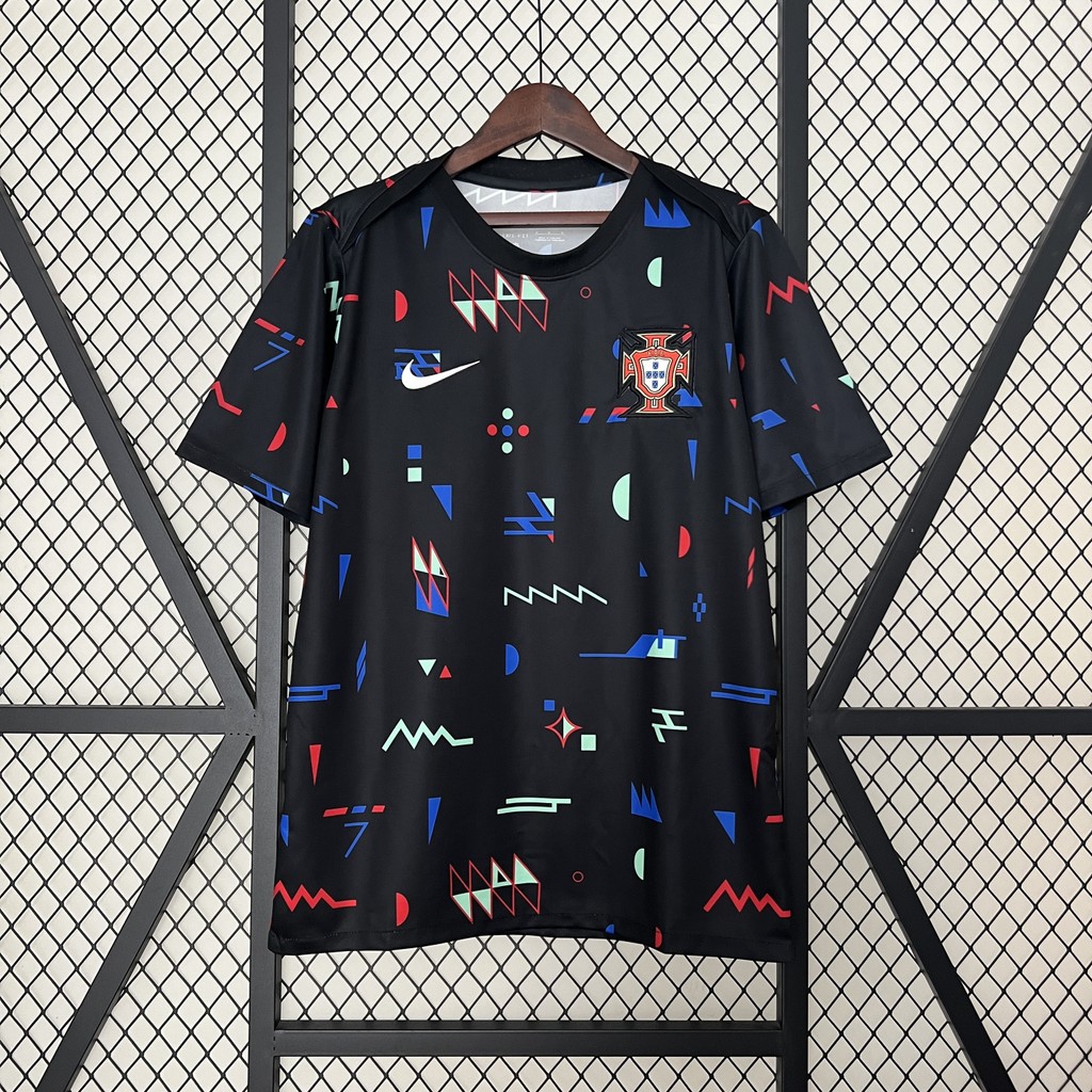 Jersey 2024 Portugal Training A-385 T shirt pria